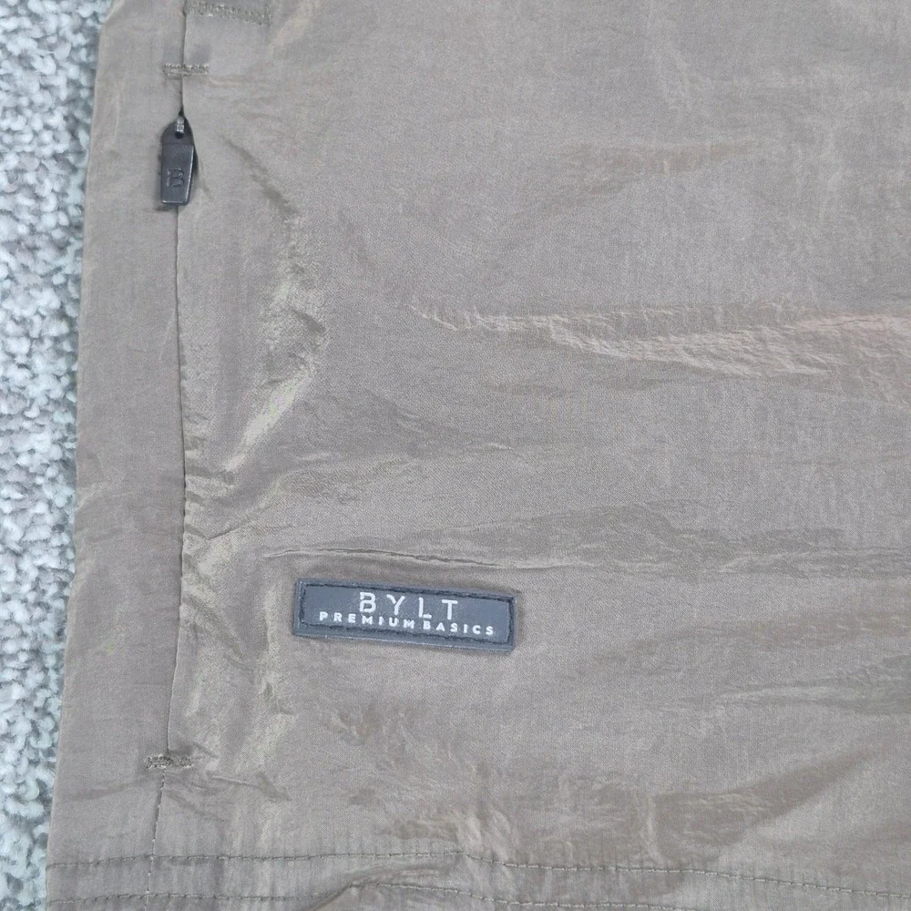 BYLT Baja Swim Slub Short Mens Large Brown Nylon Quick Dry